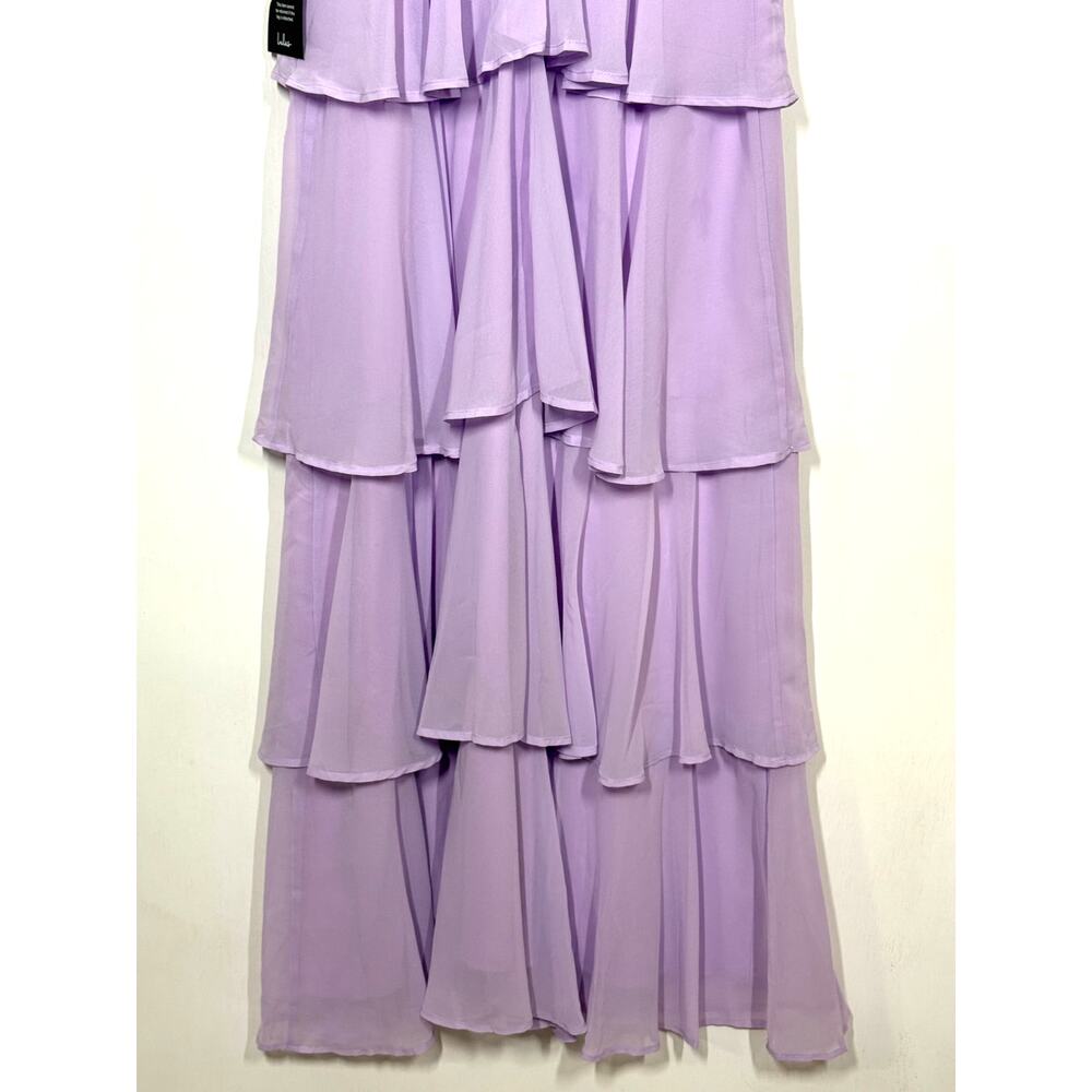 Lulus Amazing Evening Maxi Dress Women's Medium Lavender Tiered Chiffon NWT - Picture 9 of 12
